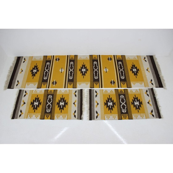 Image 1 of Set of 3 wool Kilim carpets rugs, 1960s