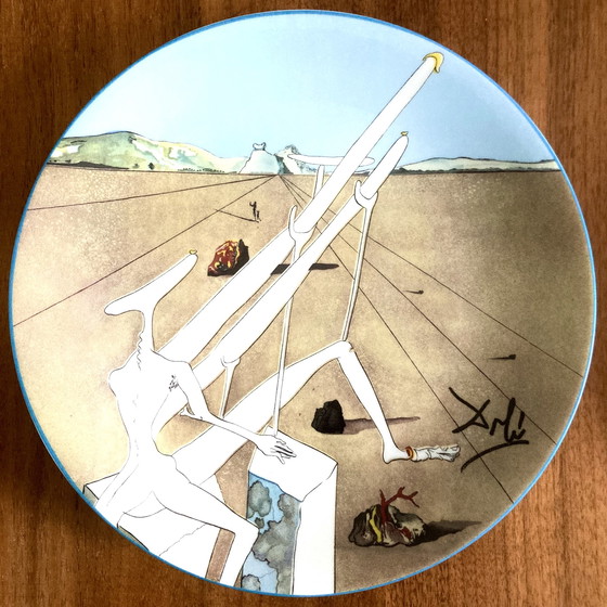 Image 1 of 6x Salvador Dali Porcelain Plates Le Conquete du Cosmos by Limoges