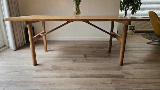 Image 1 of Danish Oak Dining Table (Mogensen) & 4 Chairs (Wegner)