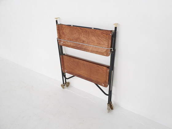 Image 1 of Mid-century foldable serving trolley, 1960's