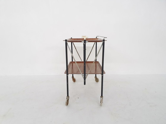 Image 1 of Mid-century foldable serving trolley, 1960's