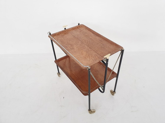 Image 1 of Mid-century foldable serving trolley, 1960's