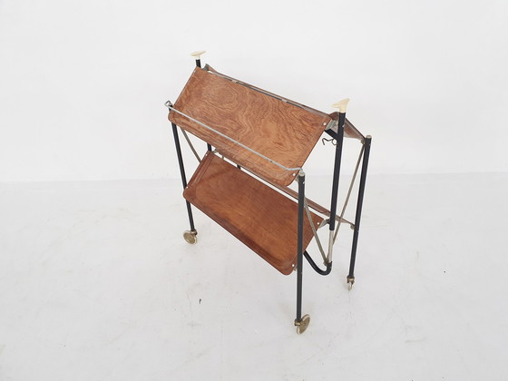 Image 1 of Mid-century foldable serving trolley, 1960's