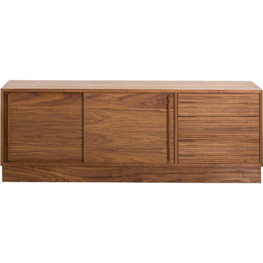 Vintage walnut TV stand, France