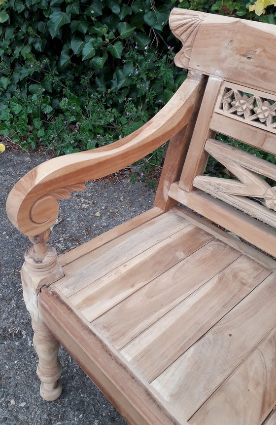 Image 1 of Teak station bench children's model 93 cm wide