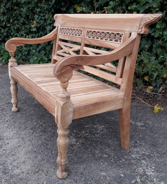 Image 1 of Teak station bench children's model 93 cm wide