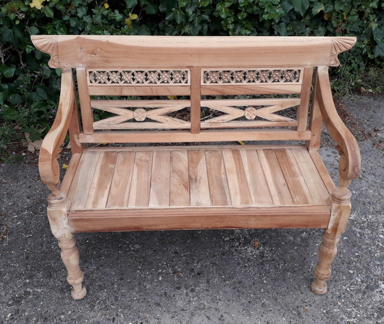 Image 1 of Teak station bench children's model 93 cm wide