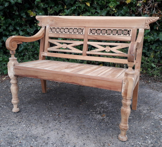 Image 1 of Teak station bench children's model 93 cm wide