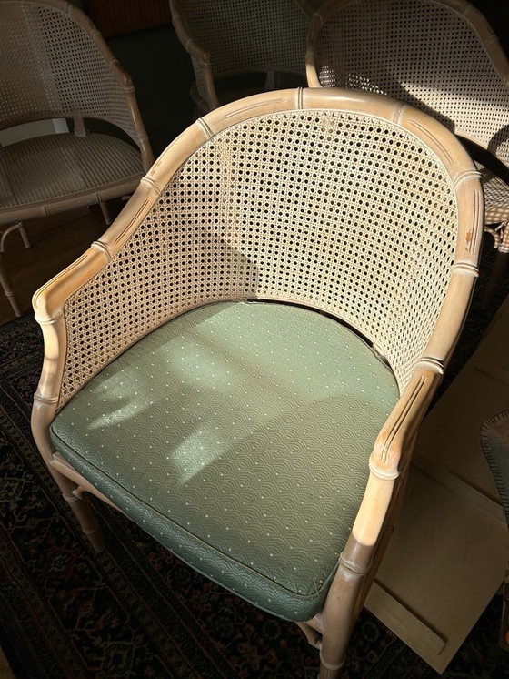 Image 1 of Set di sedie vintage in finto bambù Giorgetti