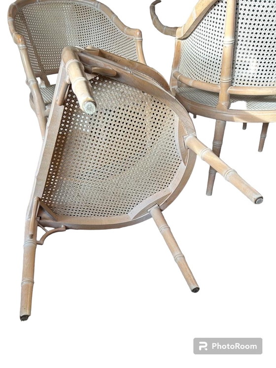 Image 1 of Set di sedie vintage in finto bambù Giorgetti