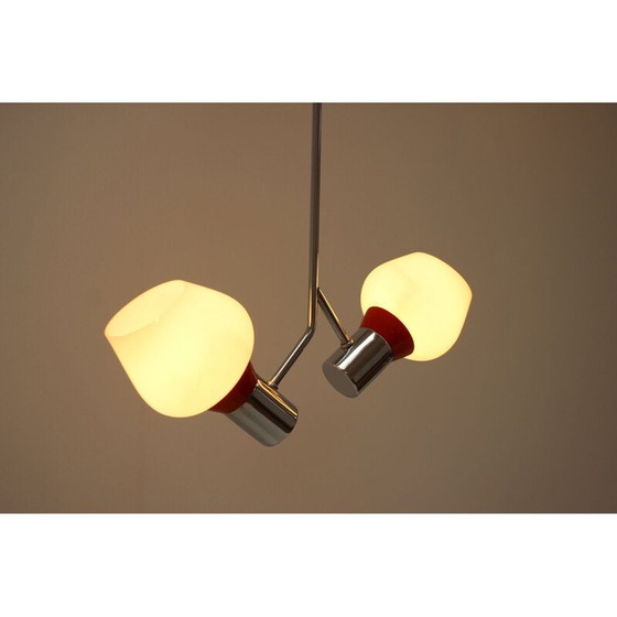 Image 1 of Lampadario vintage in metallo di Drupol, Cecoslovacchia, 1970