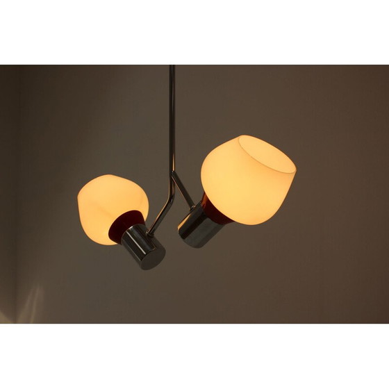 Image 1 of Lampadario vintage in metallo di Drupol, Cecoslovacchia, 1970