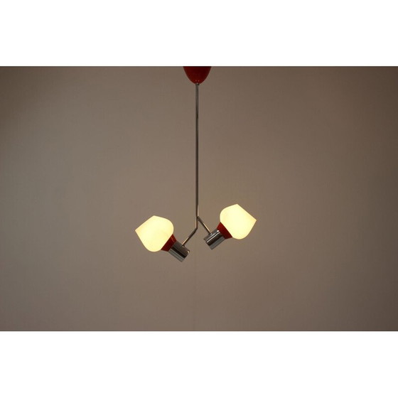 Image 1 of Lampadario vintage in metallo di Drupol, Cecoslovacchia, 1970