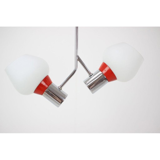 Vintage metal chandelier by Drupol, Czechoslovakia 1970