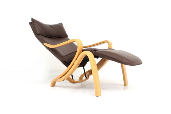 Image 1 of Scandinavian Westnofa Grasshopper Relax / Lounge Chair / Armchair with leather