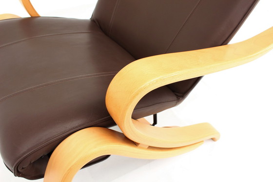 Image 1 of Scandinavian Westnofa Grasshopper Relax / Lounge Chair / Armchair with leather