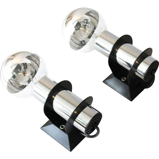Pair of vintage sconces by Targetti Sankey, Italy 1970