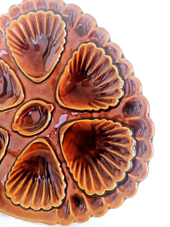 Image 1 of 6 piatti in ceramica vintage a forma di conchiglia 