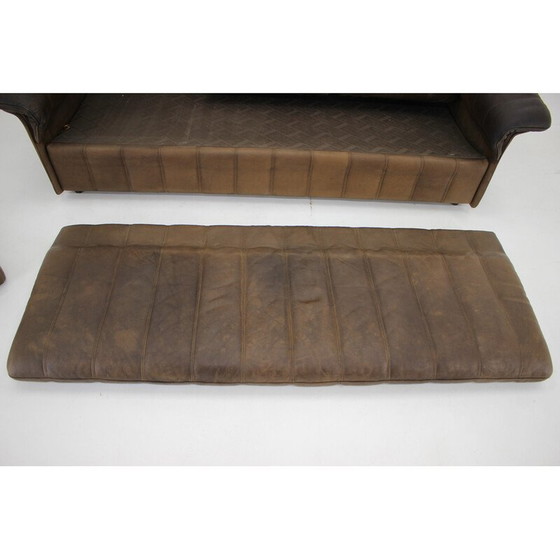 Image 1 of Vintage brown leather sofa by De Sede, Switzerland 1980