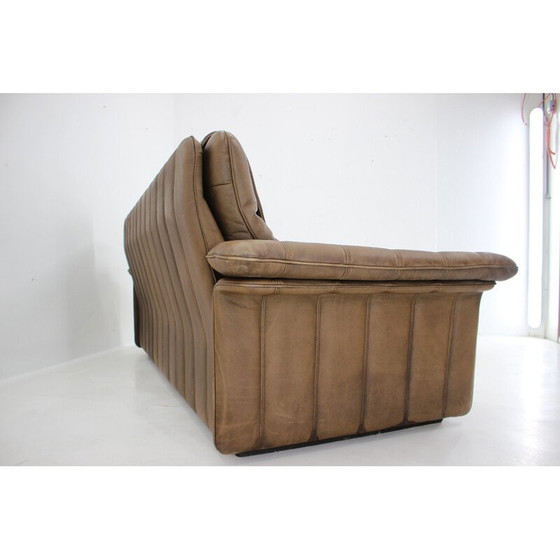 Image 1 of Vintage brown leather sofa by De Sede, Switzerland 1980