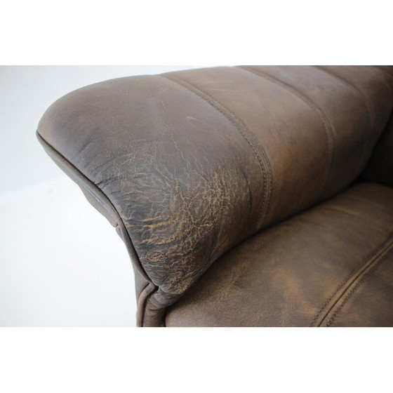 Image 1 of Vintage brown leather sofa by De Sede, Switzerland 1980