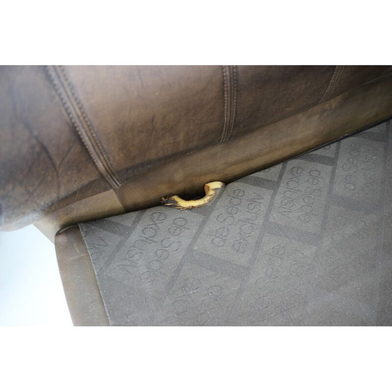 Image 1 of Vintage brown leather sofa by De Sede, Switzerland 1980