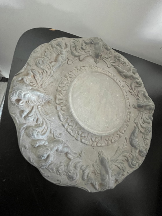 Image 1 of Pewter candle plate Rococco