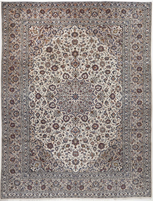 Original hand-knotted Persian carpet Kashan Fine 385 X 291 Cm