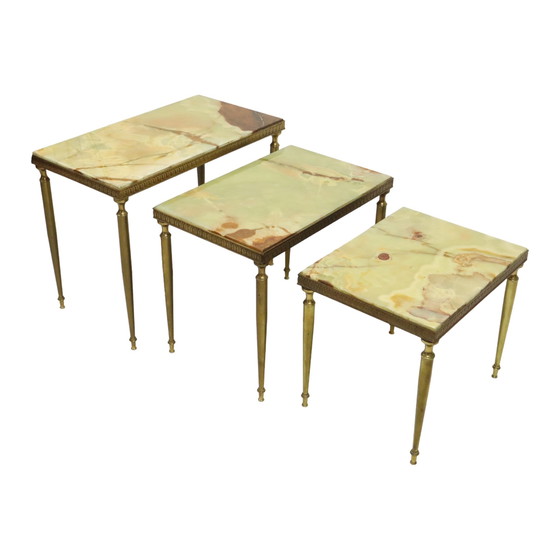 Image 1 of Nesting Tables Onyx Marble