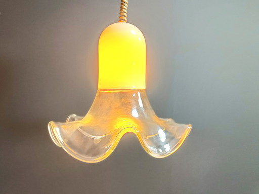 Murano Pendant Light By Roberto Pamio & Renato Toso, 1970S For Leucos