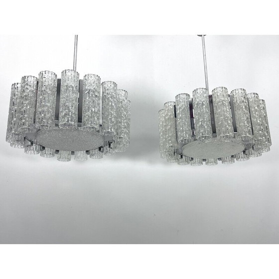 Image 1 of Coppia di lampadari d'epoca in vetro di Murano, Italia 1960