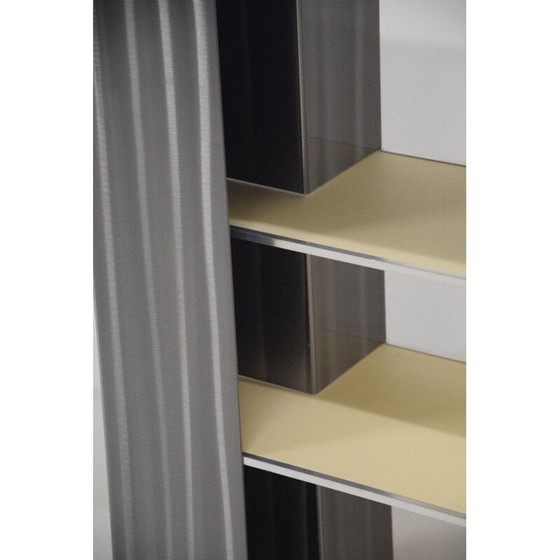 Image 1 of Vintage marble entry table, metal, modernist minimalist console, Italy 1980