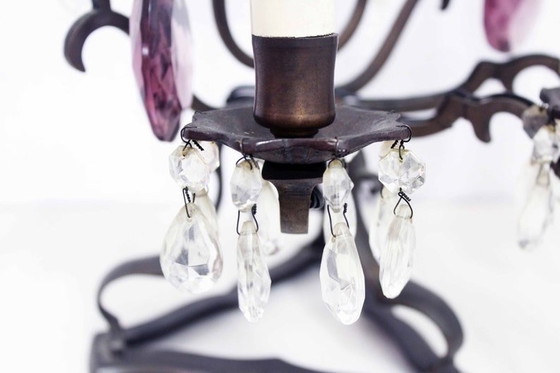 Image 1 of Table Lamp "Girandole" With Crystal Grapevines