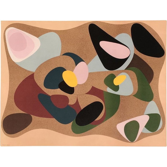 Image 1 of Vintage lithograph by Victor Vasarely, 1988