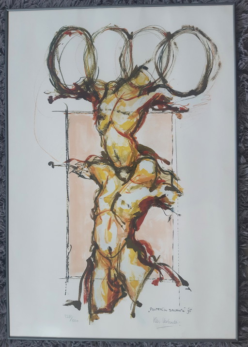 Kees Verkade - Power in balance - large lithograph - signed