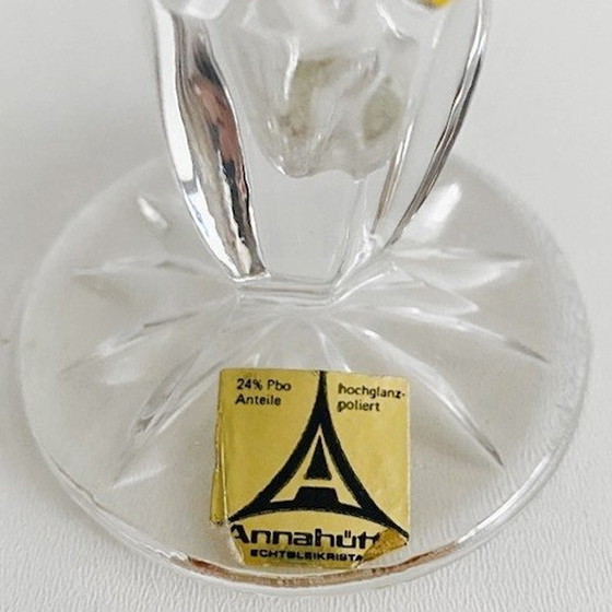 Image 1 of Vaso vintage in cristallo ambra Annahütte anni '60