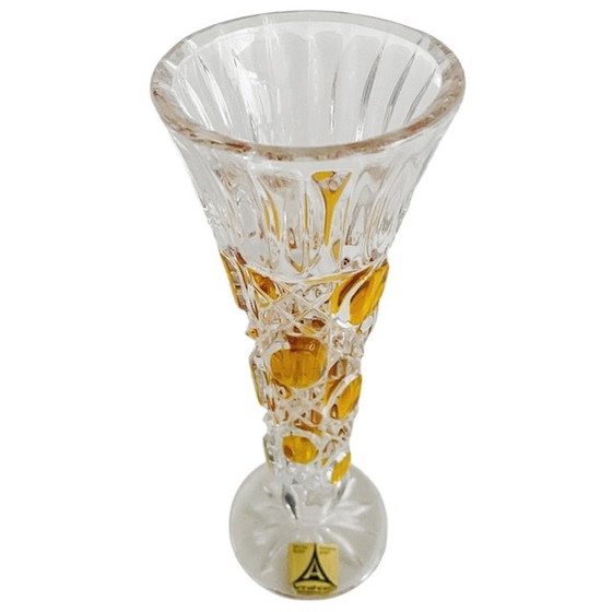 Image 1 of Vaso vintage in cristallo ambra Annahütte anni '60