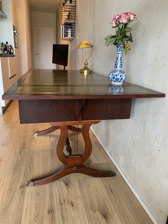 Image 1 of *Price drop* Heldense Mahogany-leather desk and office chair