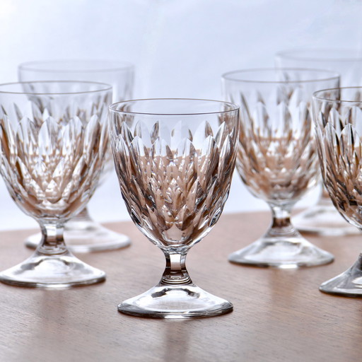 Set De 6 Verres Anciens En Cristal Villeroy & Boch