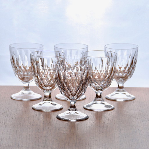 Set De 6 Verres Anciens En Cristal Villeroy & Boch