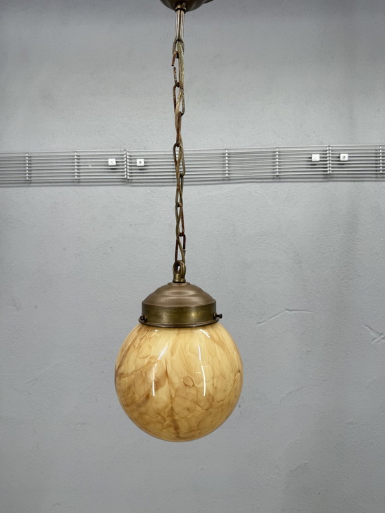 Image 1 of Unique Marbled Art Deco Pendant Lamp