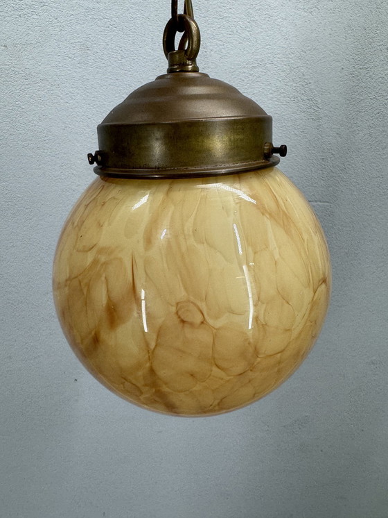 Image 1 of Unique Marbled Art Deco Pendant Lamp