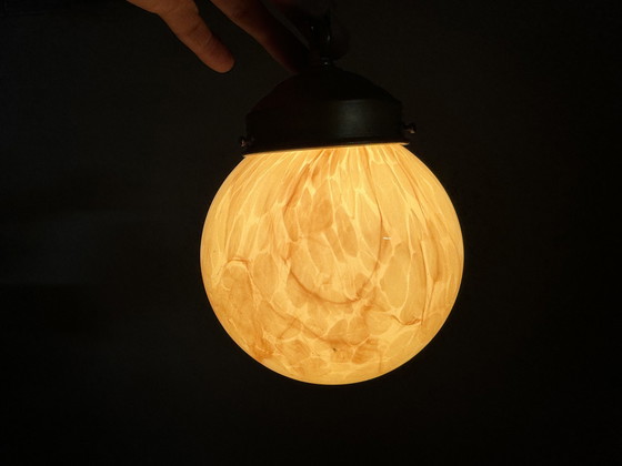 Image 1 of Unique Marbled Art Deco Pendant Lamp