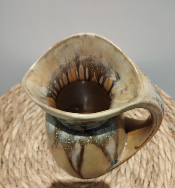 Image 1 of Vintage Ceramics - Antique Denbac Flamed Stoneware Pitcher, Jug, Pourer - Art Deco Period