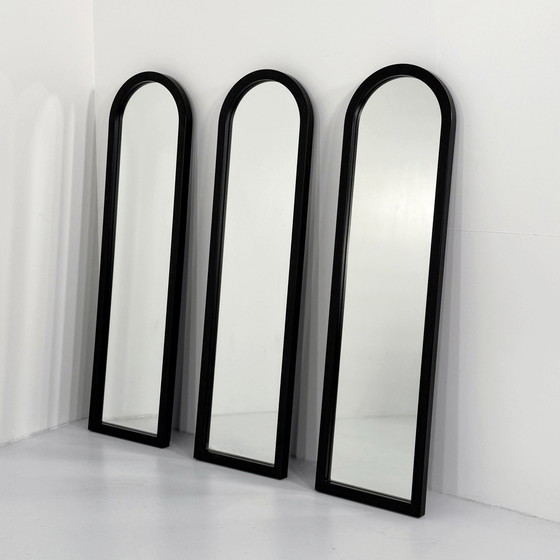 Image 1 of Black Frame Mirror By Anna Castelli Ferrieri For Kartell, 1980S