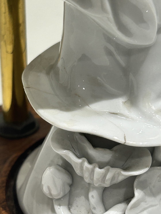 Image 1 of White Porcelain Kwan Yin Statuette Lamp From China