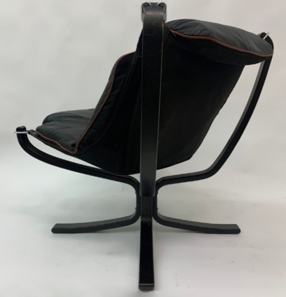 Image 1 of Falcon Leather Lounge Chair by Sigurd Ressel for Vatne Møbler, 1970s