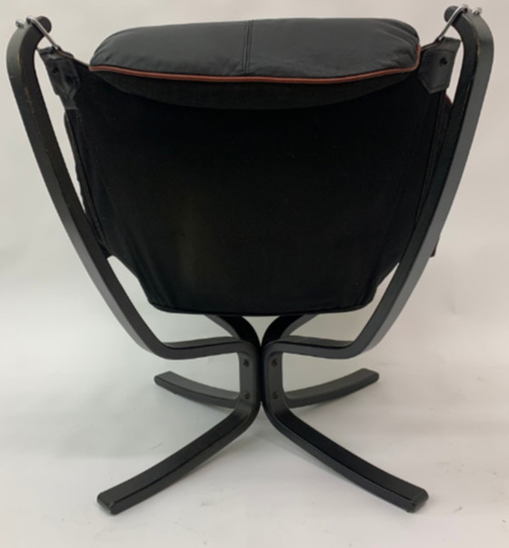 Image 1 of Falcon Leather Lounge Chair by Sigurd Ressel for Vatne Møbler, 1970s