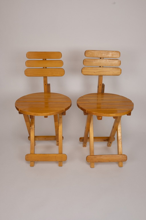 Set Of 2 Extraordinary Folding Dining Chairs