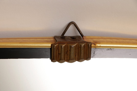 Image 1 of Specchio vintage in ottone con bellissimi dettagli, anni '60